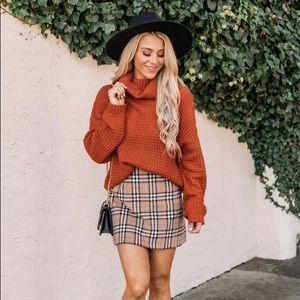 NWOT Burnt Orange Turtleneck Sweater